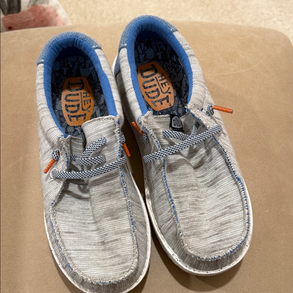 Hey Dude Kids' Moccasins in Gray and Blue